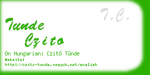 tunde czito business card
