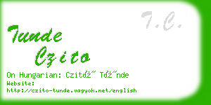 tunde czito business card